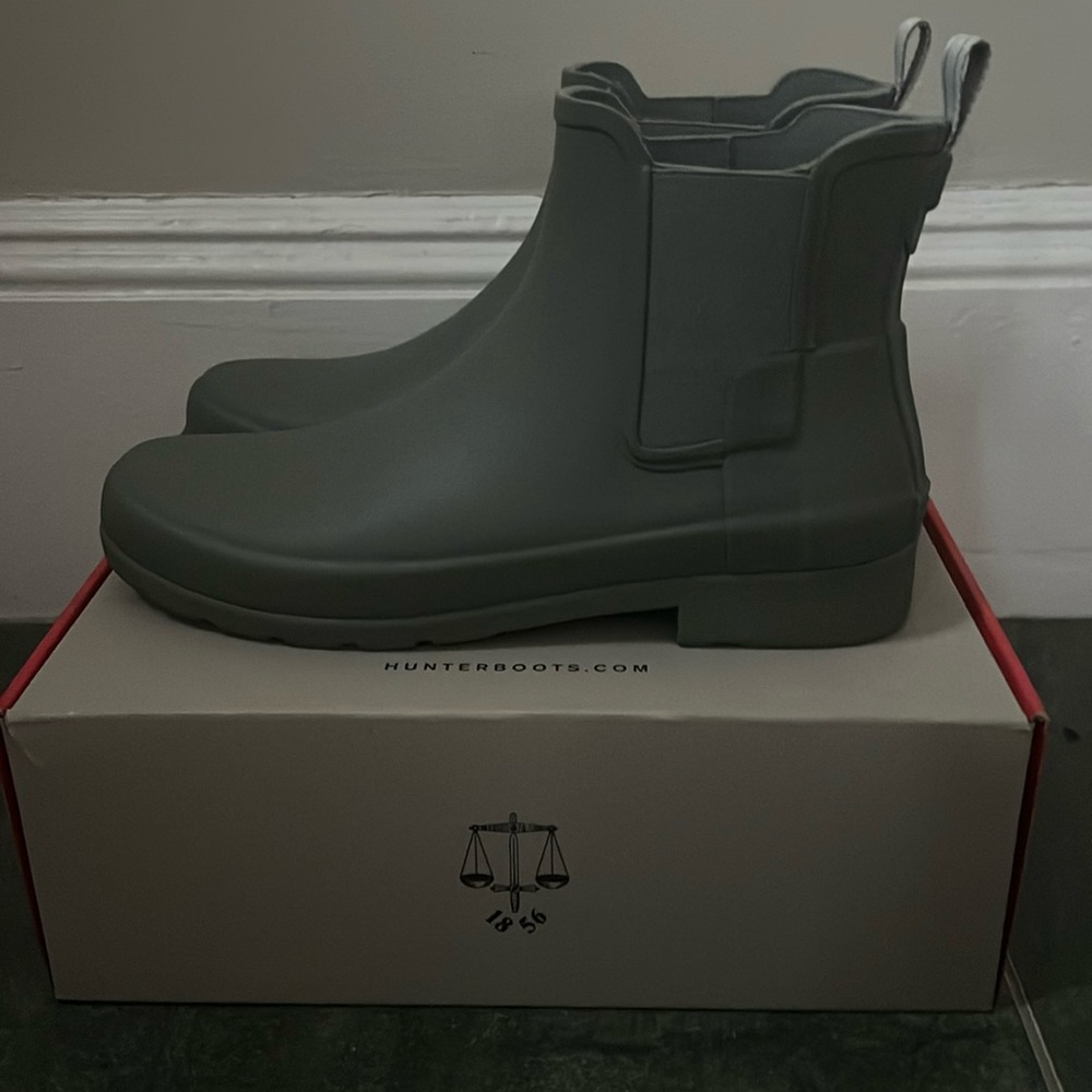 Hunter Green Rain Boots